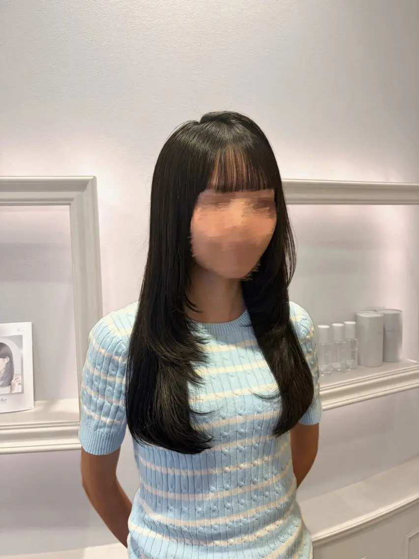 ロング カット ヘアカラー 艶カラー⑅̥ヘアメ ⑅̥honokaのヘアスタイル