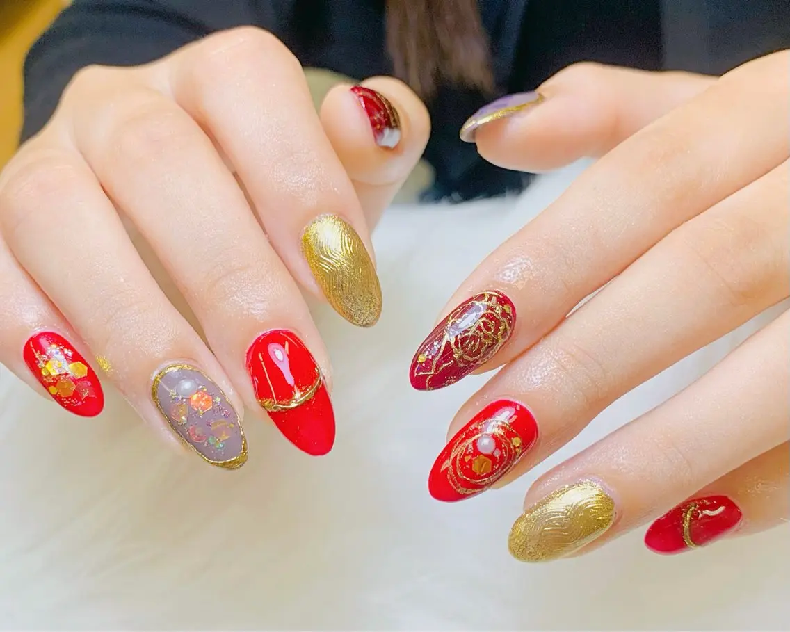 ネイル チークネイル 長さ出し フットネイル 韓国ネイル マグネットネイル ハンドネイル ハンドケア AN NAIL _HOAのネイルデザイン