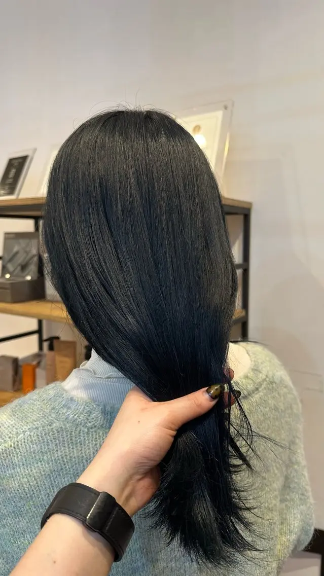 カラー 黒髪 透明感カラー Reina 札幌美容師のヘアスタイル