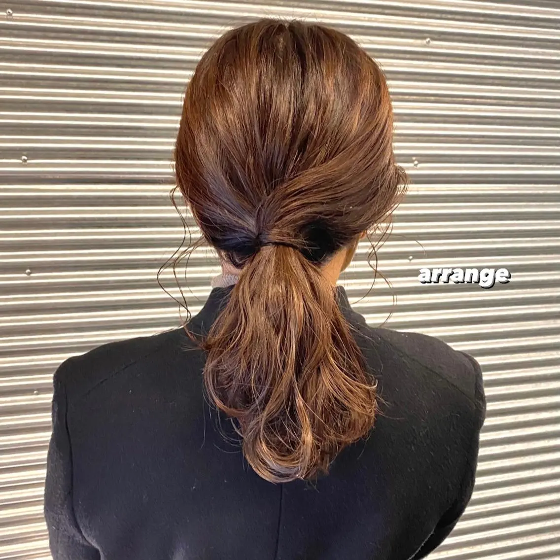 セミロング カラー パーマ ヘアアレンジ 前川 朋香のヘアスタイル