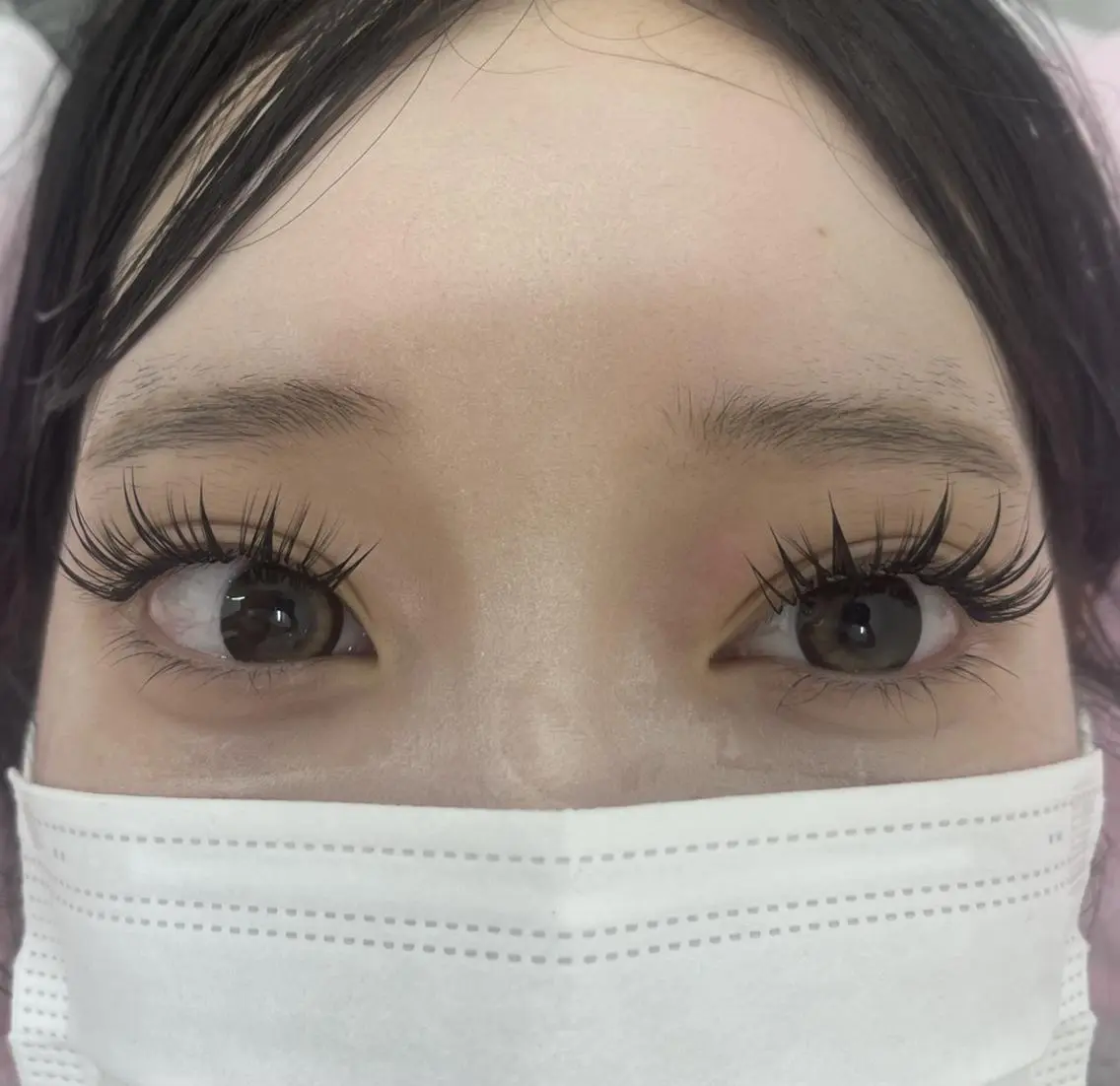 マツエク・マツパ フラットラッシュ パリジェンヌラッシュリフト まつげパーマ 下まつげエクステ 一重×まつ毛パーマ Seira🧸マツエ ク🧡新大久保店のマツエク・マツパデザイン