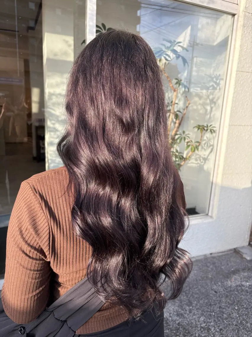 ロング カラー ブラウンカラー ヘアカラー 黒川 綾音のヘアスタイル