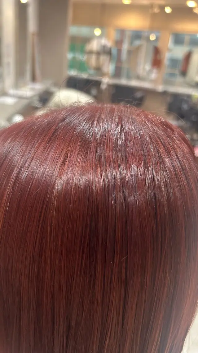 カラー ダブルカラー レッドカラー カット ヘアカラー MIYUU心優/ ナチュラルヘアのヘアスタイル