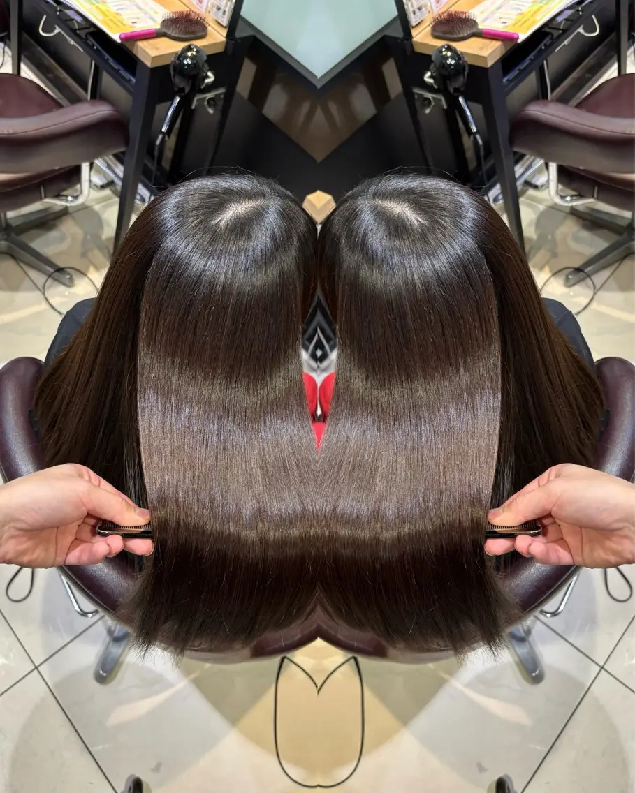 ロング カラー カット ヘアカラー 縮毛矯正 トリートメント 🩵レイヤー✖︎ 髪質改善🩵リョウヤのヘアスタイル