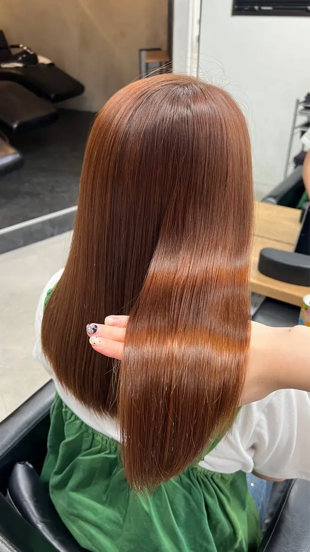 カラー ブラウンカラー オレンジ オレンジブラウン ヘアカラー 似合わせカラー/ ᴍɪᴊᴜꜱᴀ🐝✂︎のヘアスタイル