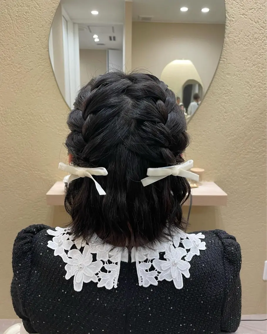 ミディアム ヘアアレンジ ヘアセット ユ ミのヘアスタイル