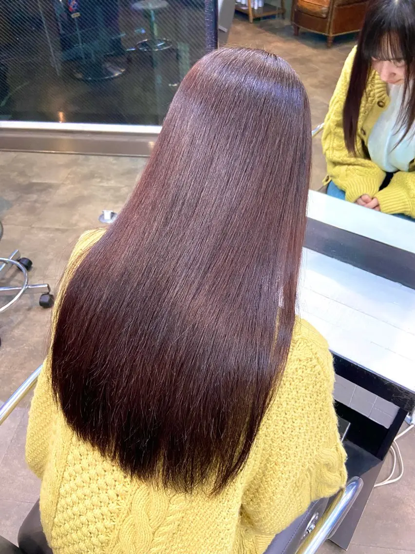 【ミニモ限定メニュー】ワンカラー+ヘアマスク付きシャンプーブロー🧡の写真