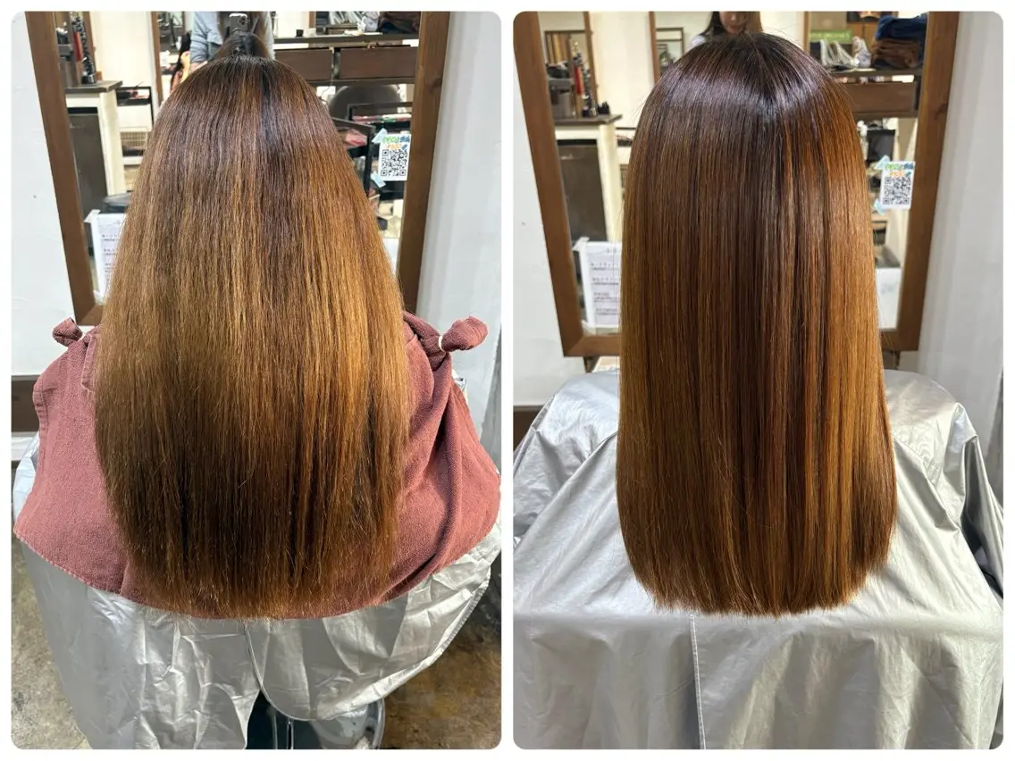 ロング 縮毛矯正 Joliefille 高石店　かすみのヘアスタイル