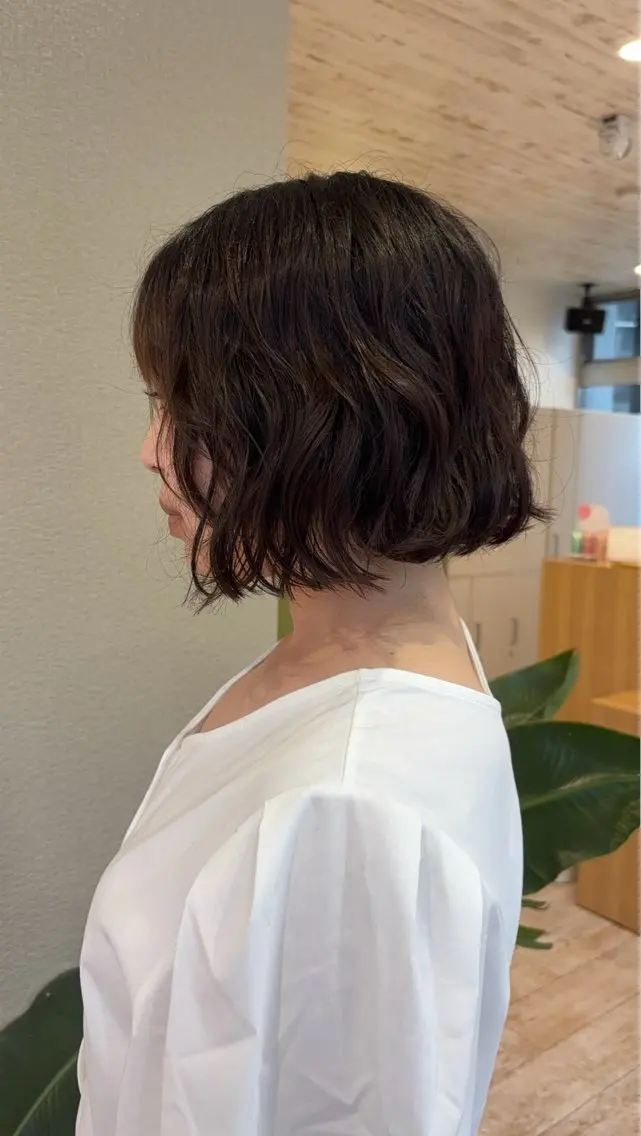 ショート ボブ カット パーマ 荒神 駿太のヘアスタイル