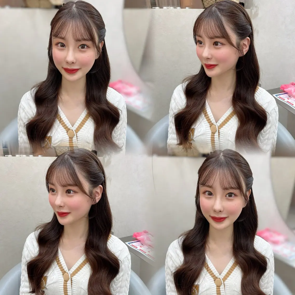 ロング カラー ブラウンカラー チョコレートブラウン ヨシンモリ 韓国風ヘア カット ヘアカラー トリートメント 新宿/韓国ヘア 中明度カラー/かやのヘアスタイル