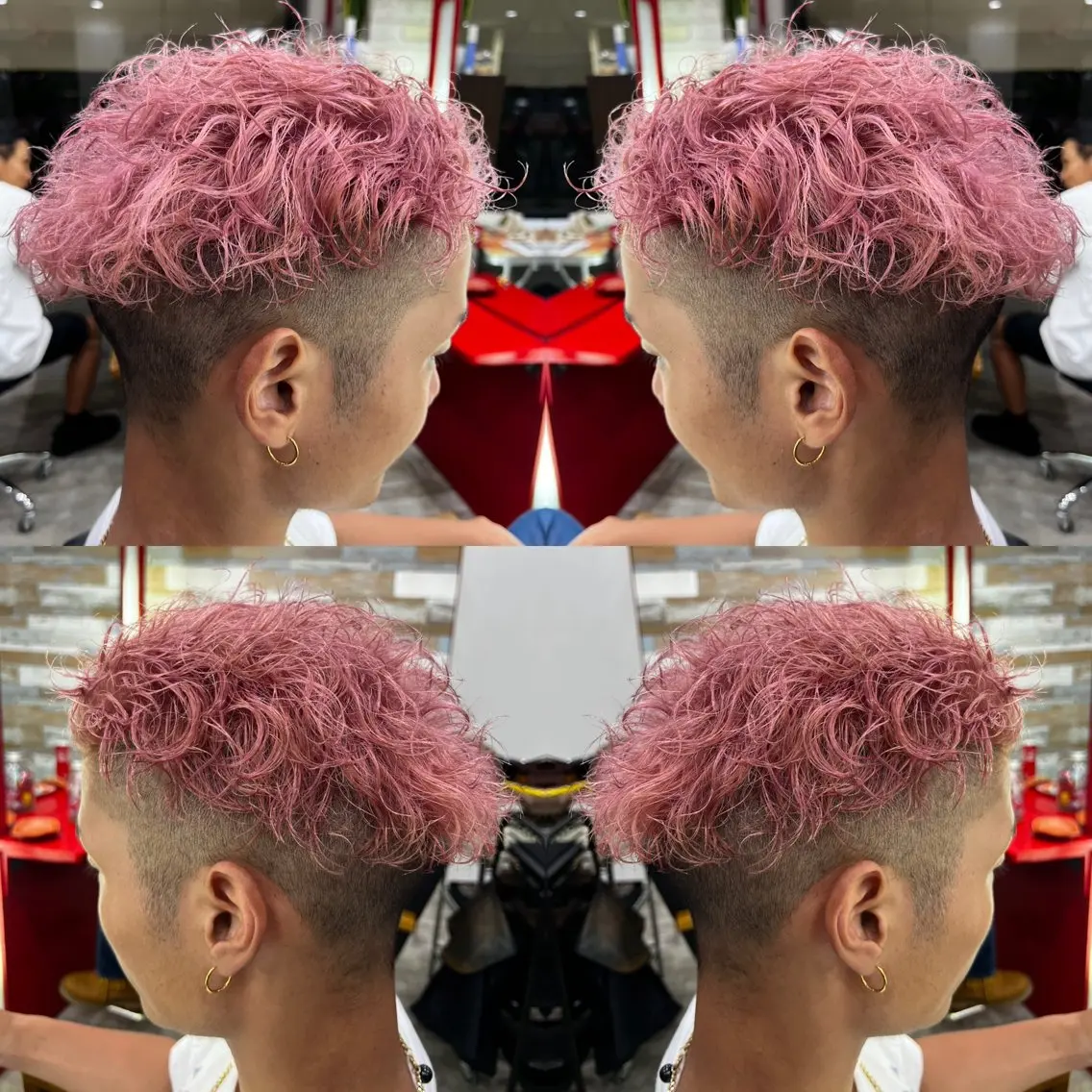 ショート カラー メンズ カット ヘアカラー トリートメント ✨️眉毛、派手髪、 ハイトーンShinの眉毛・アイブロウイメージ