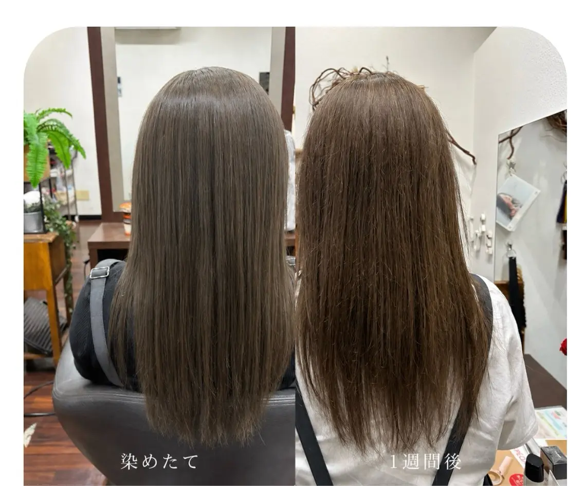 ロング カラー アディクシーカラー ヘアカラー 田中 サキのヘアスタイル