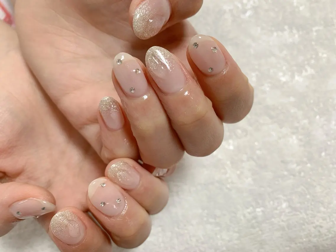 ネイル ジェルネイル キラキラネイル 韓国ネイル メンズネイル パラジェル kiki nail たまプラーザのネイルデザイン
