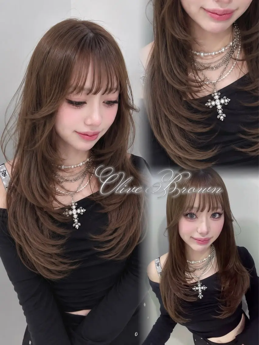💄ミニモ学割💄カット+ブリーチありorなしWcolor+髪質改善トリートメント🫧 トレンドカット韓国上品な艶カラーの写真