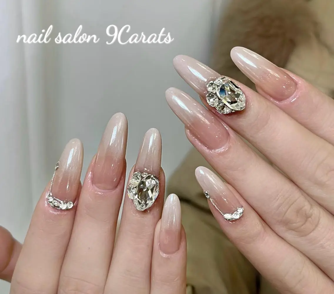 ネイル ハンドネイル 💜ワンホンネイル ナインカラット💎のネイルデザイン