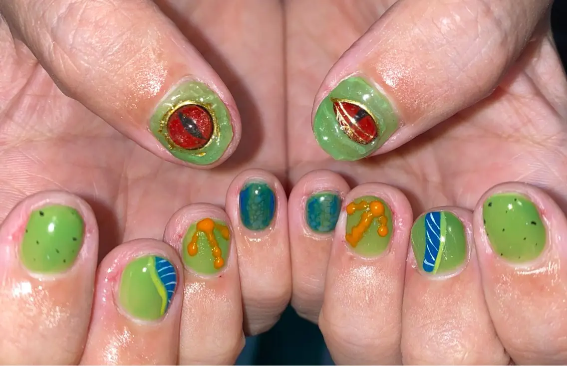 ネイル ハンドネイル フットネイル nano/きもかわ nail🐬🫧のネイルデザイン