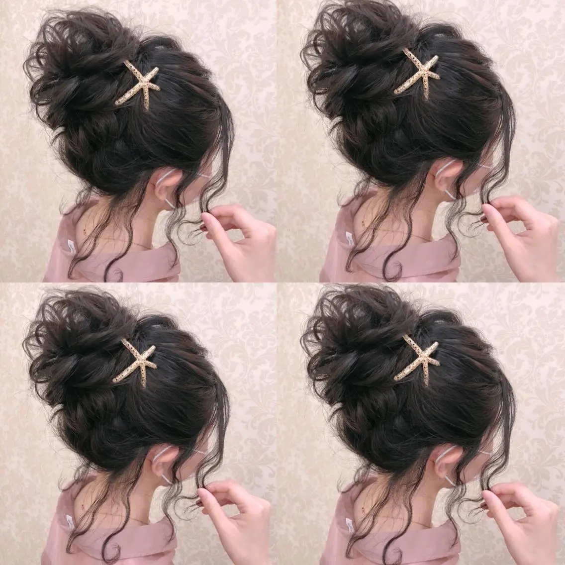 セミロング ヘアアレンジ お団子ヘア ヘアセット 🌷MAYU 🌷のヘアスタイル