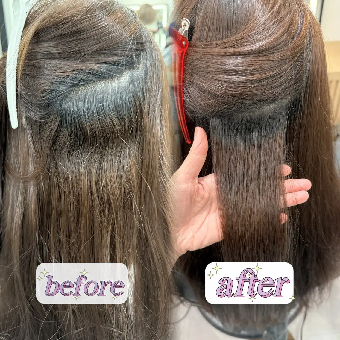 ロング 縮毛矯正 縮毛矯正 縮毛矯正/トレンド レイヤー/minaのヘアスタイル