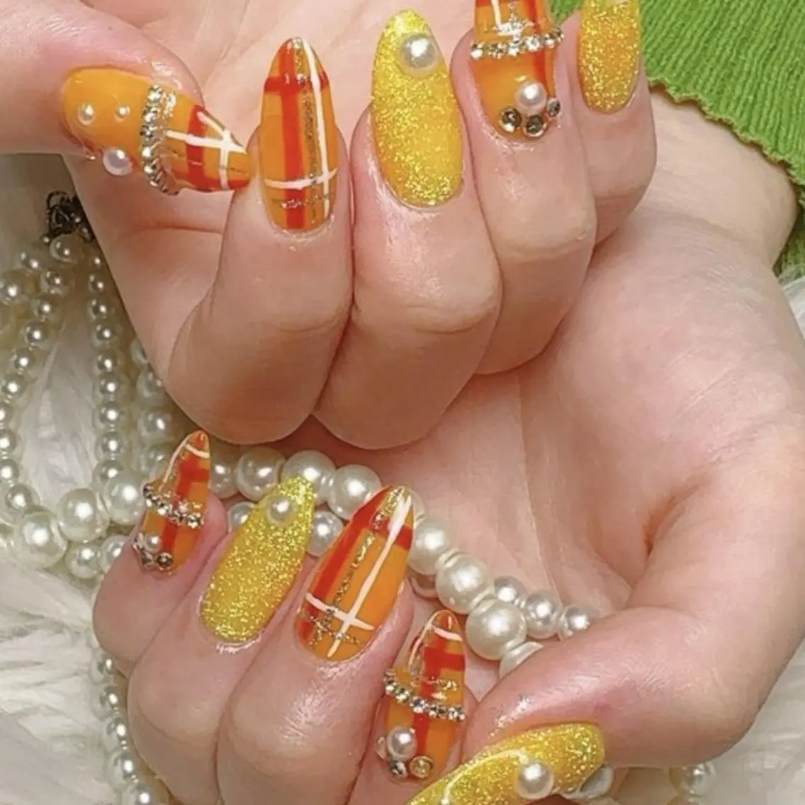 メンズ ネイル アートネイル フレンチネイル ジェルネイル キラキラネイル パラジェル Bloom kabukiのネイルデザイン