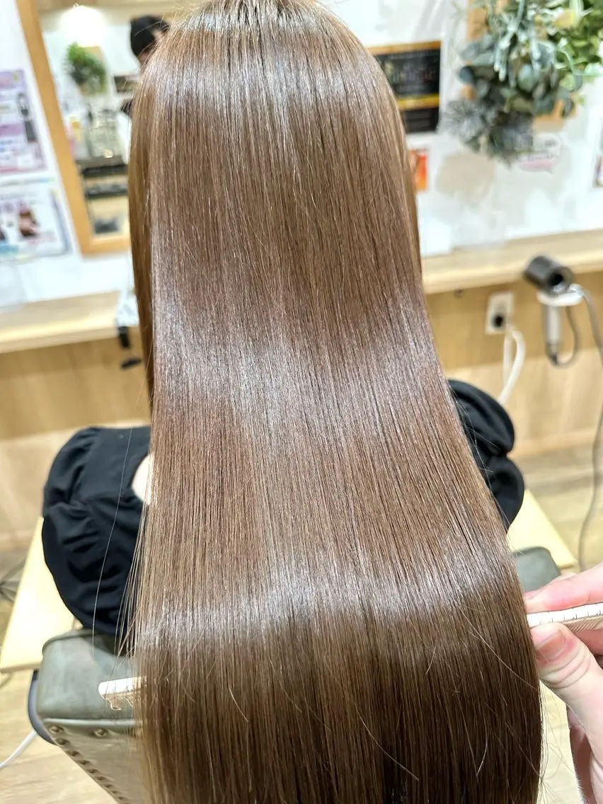 ロング カラー 透明感カラー 上田 皇明のヘアスタイル