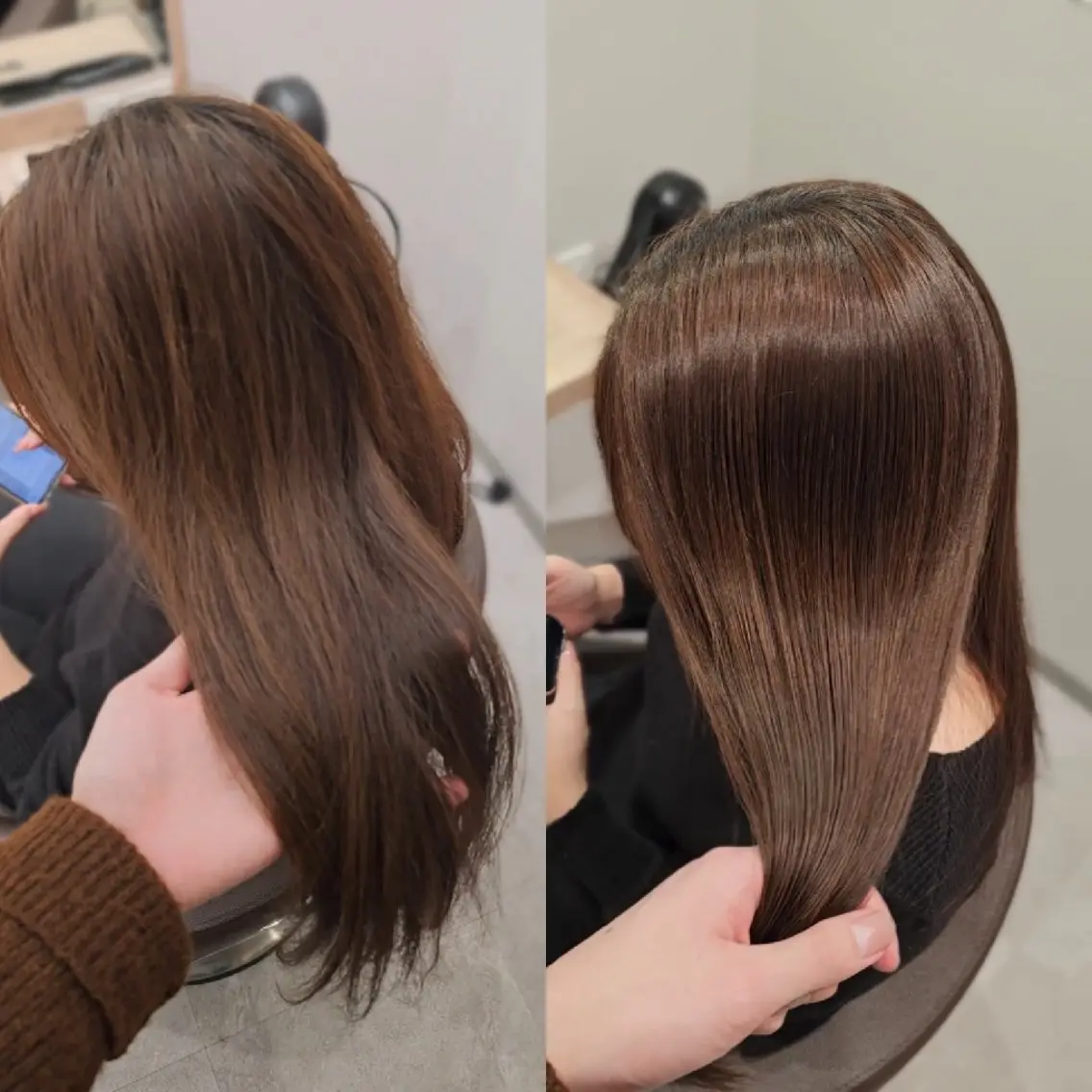 セミロング パーマ 縮毛矯正 カット 縮毛矯正 トリートメント 【垢抜けカラー/ 縮毛矯正】Taikiのヘアスタイル