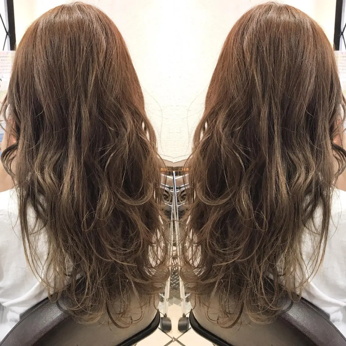 ロング カラー シールエクステ⭐️ オオミタクヤのヘアスタイル