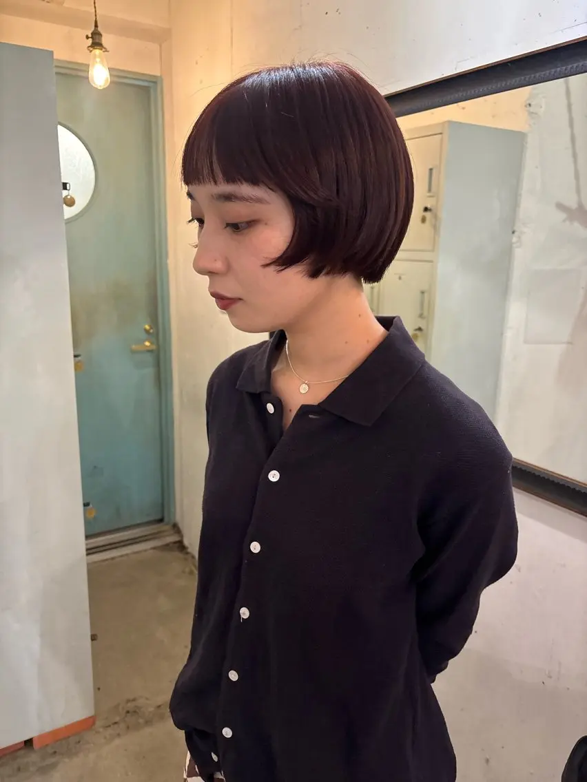 ショート ボブ うる艶ストレート/ 縮毛矯正 Manaのヘアスタイル