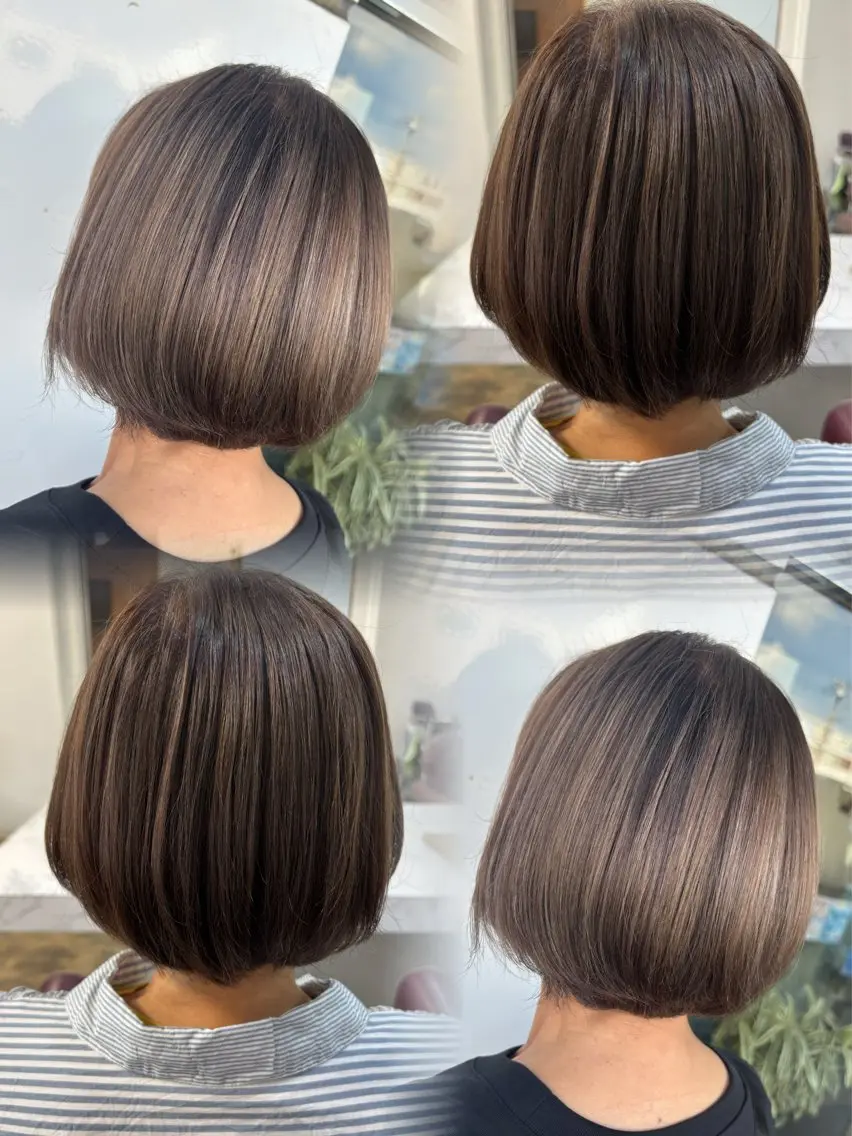 ショート カラー ショートボブ ハイライトカラー ボブ ハイライト ショートヘア カット 三嶽 香緒のヘアスタイル