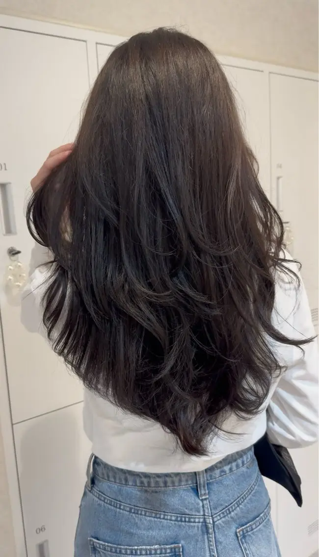カラー ブリーチ ショコラグレージュ 透明感カラー グレージュ ブリーチなしカラー ヘアカラー トリートメント 艶カラー🎀Cara アシスタントwakoのヘアスタイル