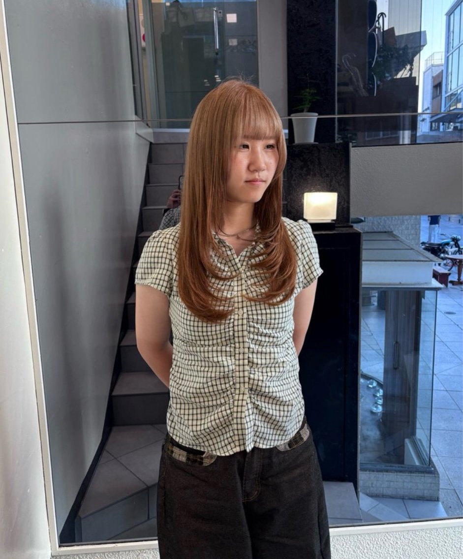 セミロング カット ヘアカラー トリートメント 竹田 佳奈のヘアスタイル