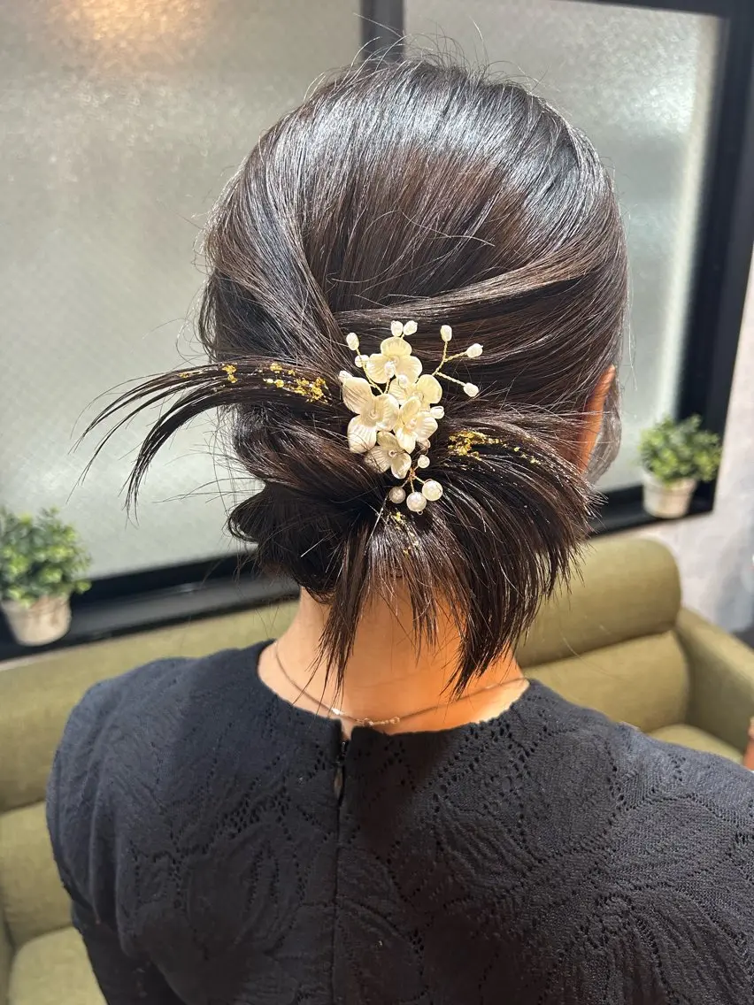 ミディアム ヘアアレンジ ヘアセット SHANTi 飯塚 ヘアセット/髪質改善のヘアスタイル