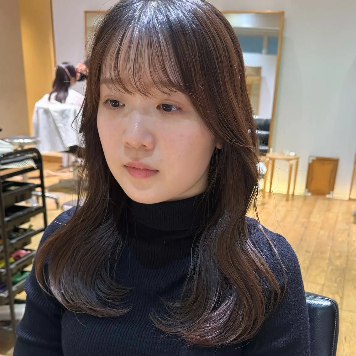 ミディアム パーマ ミディアムパーマ カット パーマ 大橋 芽衣のヘアスタイル