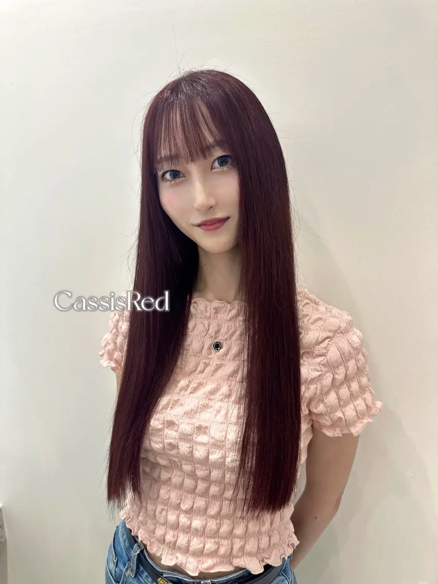 ロング カラー カット ヘアカラー トリートメント 🍓韓国ヘア レイヤ ーカット🍓笠原 葵のヘアスタイル