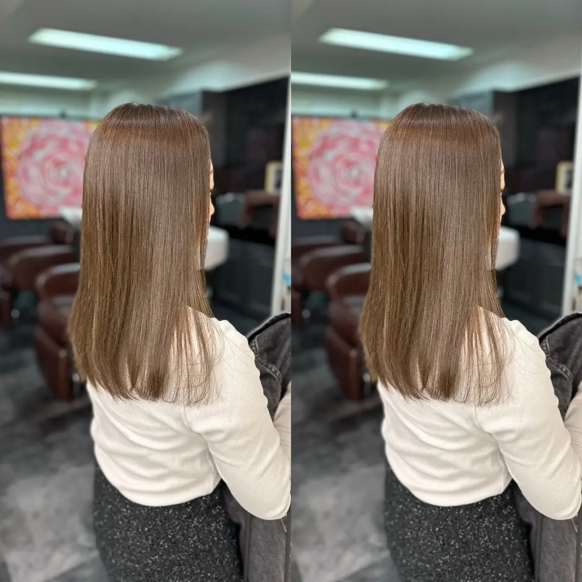 セミロング カラー 髪質改善🩵縮毛矯正 代々木/木下のヘアスタイル