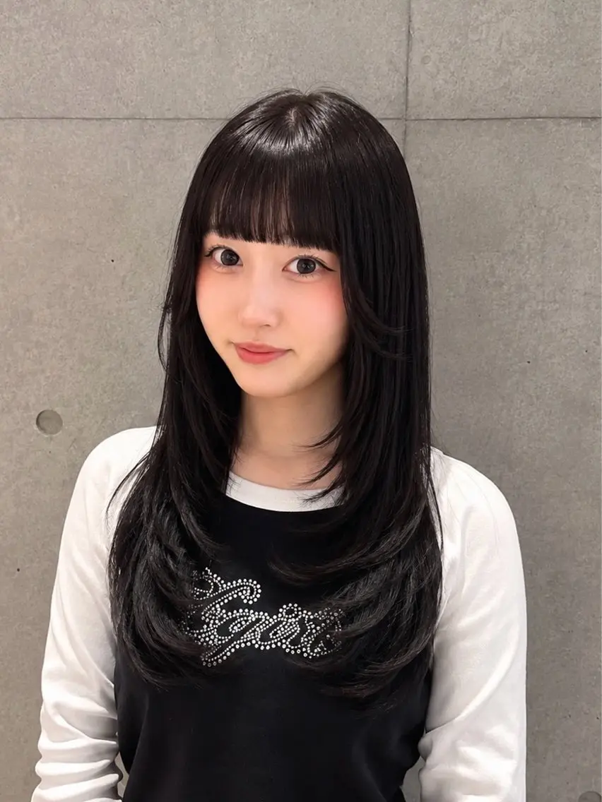 ロング カット 南 菜花のヘアスタイル