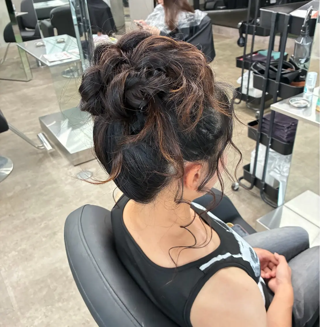 ヘアアレンジ ヘアセット 速水 ゆきののヘアスタイル