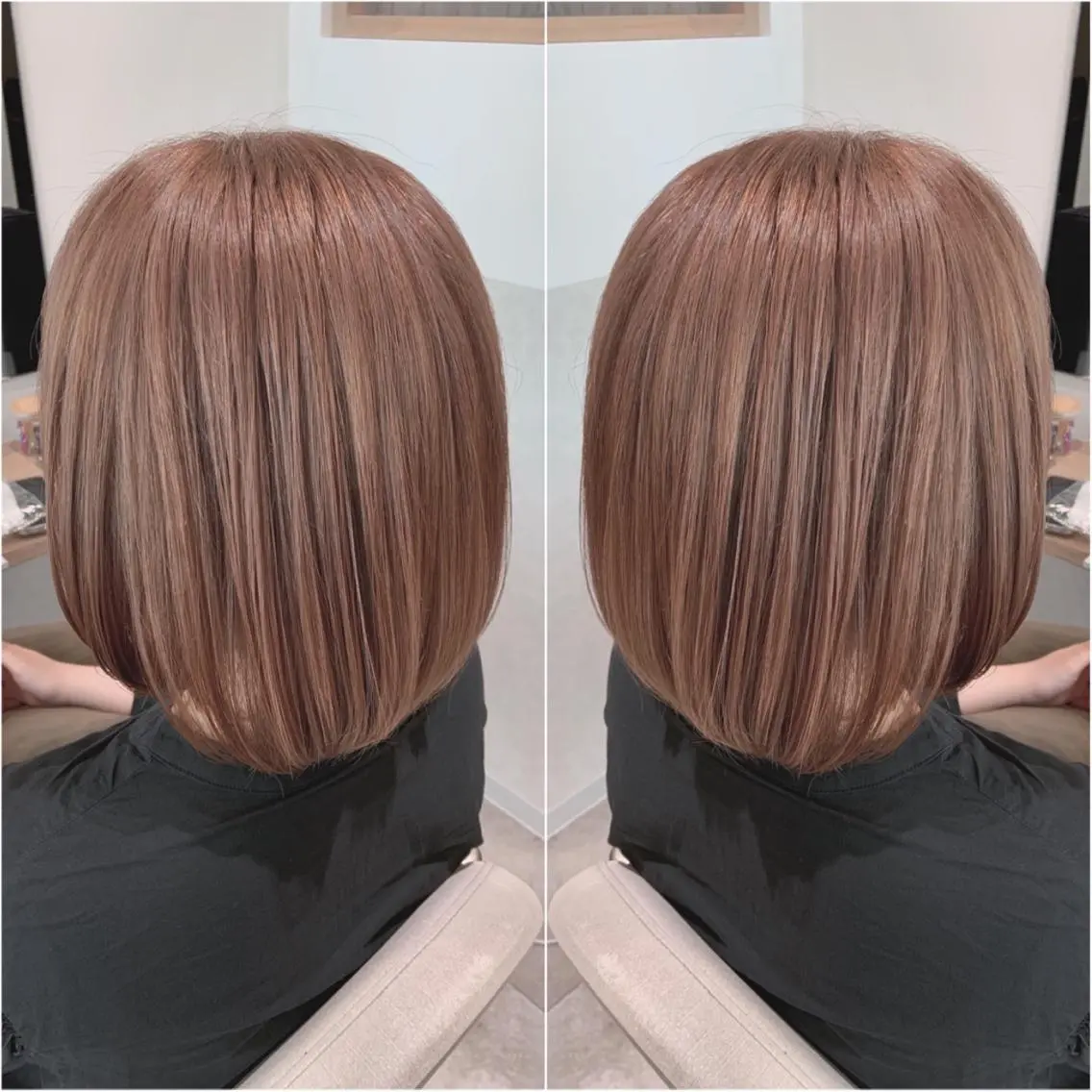 ショート カラー ヘアアレンジ ブリーチ ピンクカラー 韓国hair🦋 Nanaのヘアスタイル