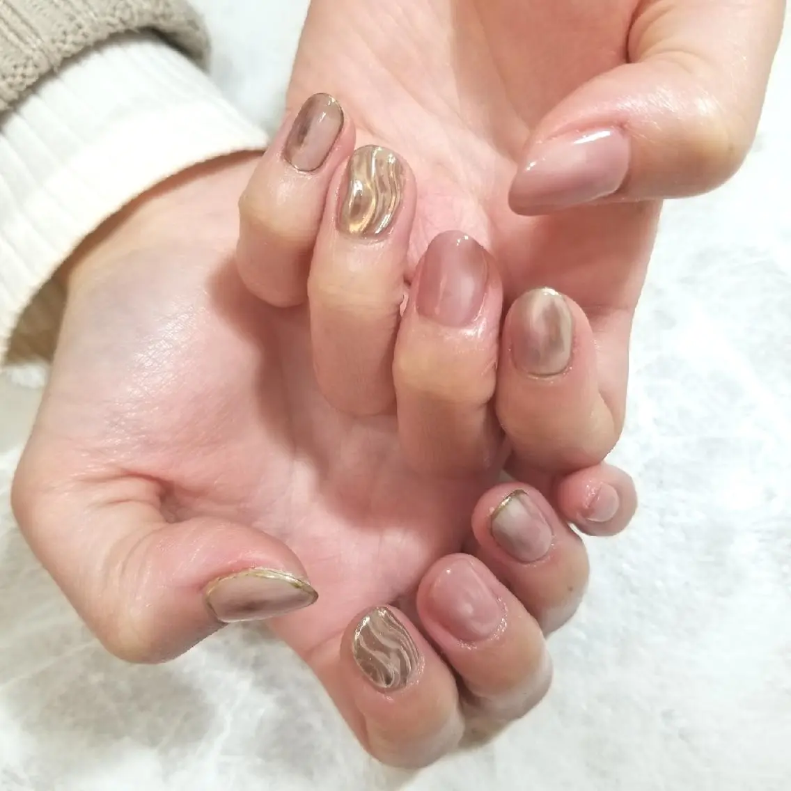 ネイル ニュアンスネイル ハンドネイル nijiiro🌈 サトウのネイルデザイン