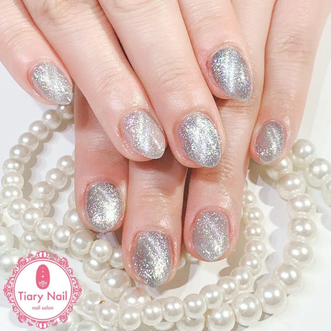 ネイル 桜ネイル クリアネイル フットネイル ジェルネイル キラキラネイル 💗🪽Tiary Nail🪽💗のネイルデザイン
