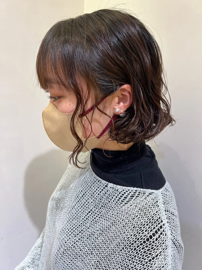 パーマ カット パーマ 透明感カラー🎀♡ リナのヘアスタイル