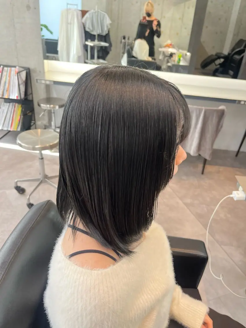 ミディアム カラー カット ヘアカラー トリートメント 城山 拓実のヘアスタイル