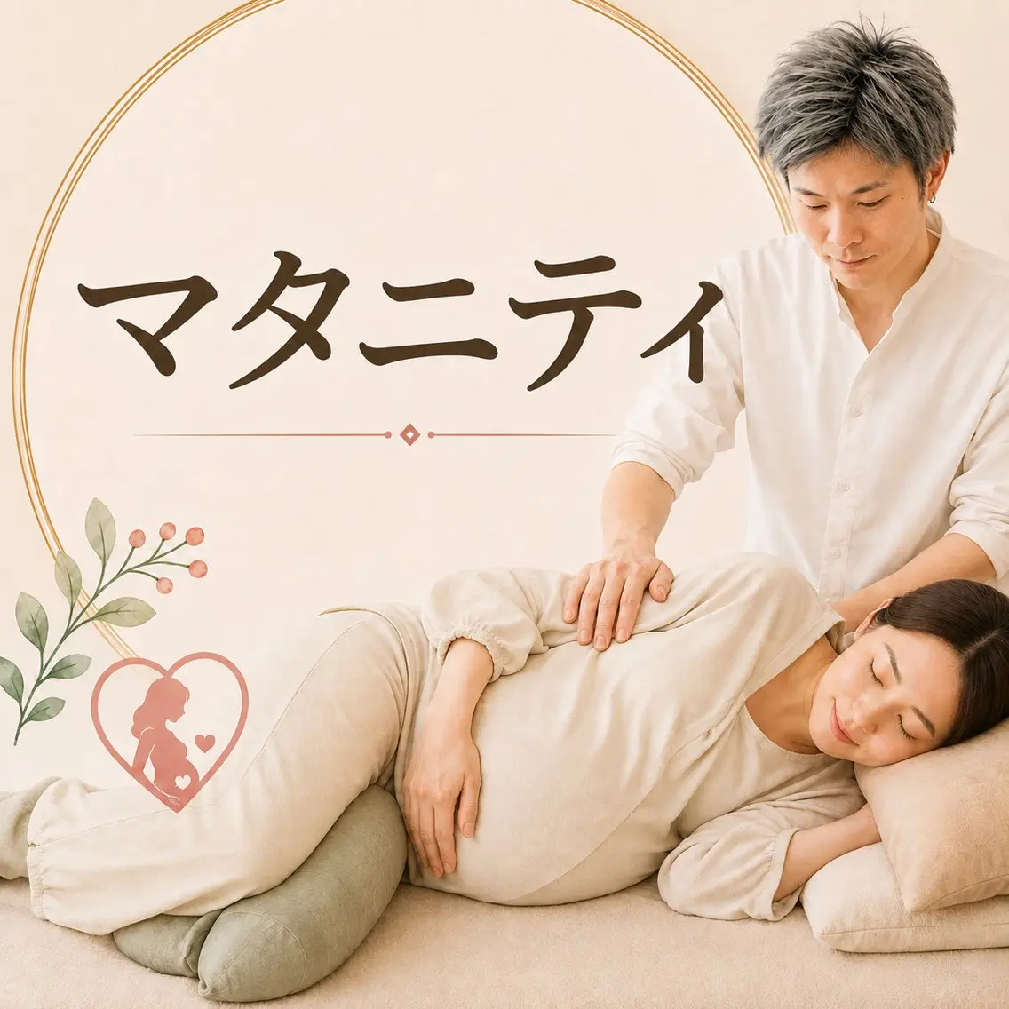 【妊娠中もゆったり🤰横向き中心】マタニティ整体+選べるヘッドor足つぼ 90分の写真