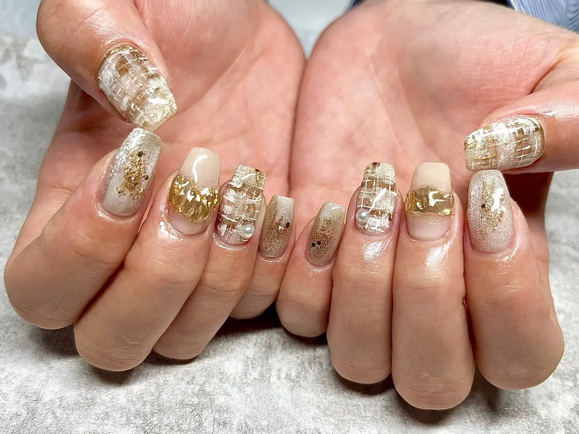 ネイル アートネイル ハンドネイル ハンドケア joieange浜元 心斎橋店Nail🦋のネイルデザイン