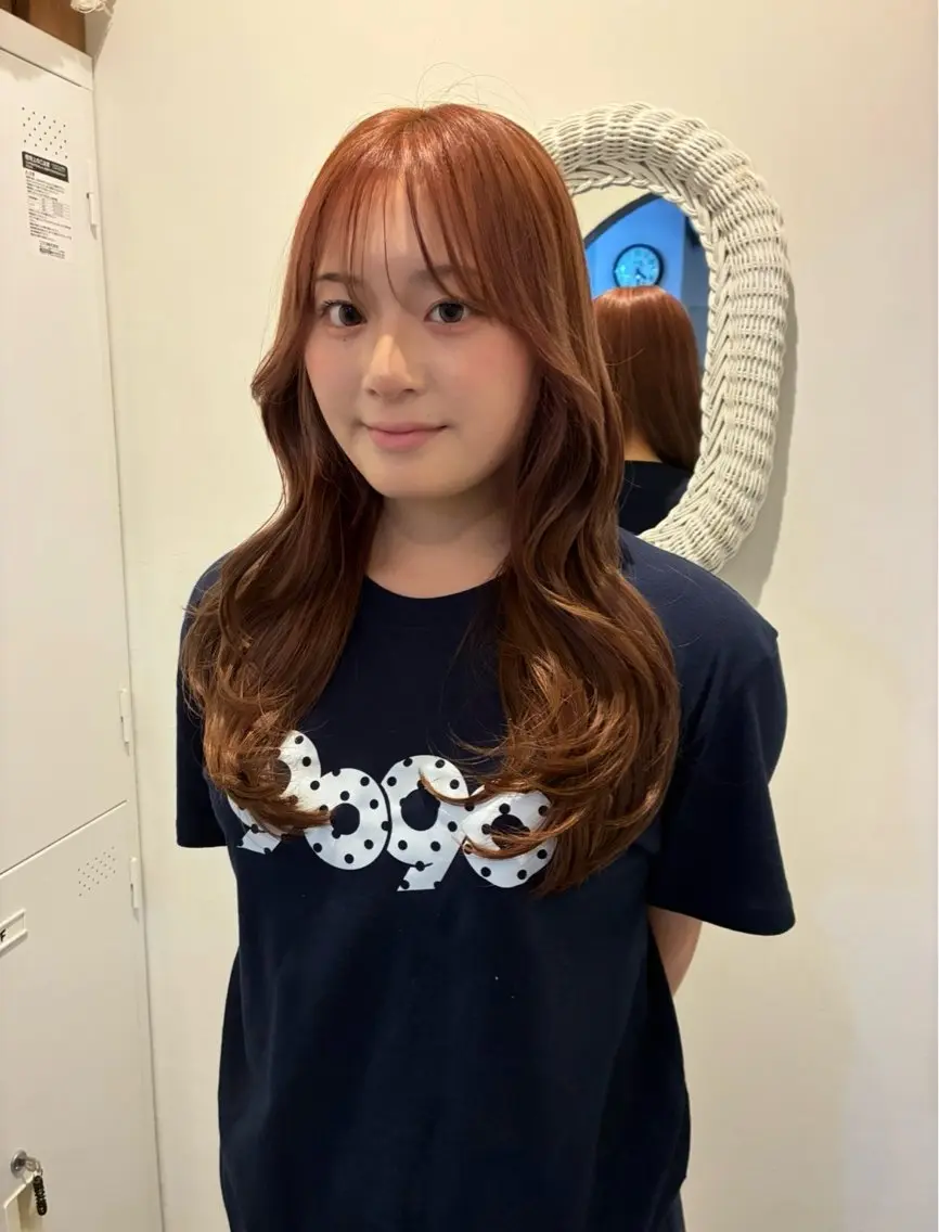 セミロング カット ヘアカラー nacoハイトーン ベージュ🍒のヘアスタイル
