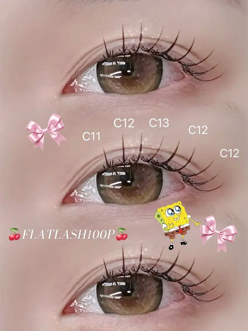 【ご新規様オフ無料🎀】フラットラッシュ🥀𓈒𓏸100本【美容液コーティング込み】束感仕上げ🍒◎口コミ特典あり🎁の写真