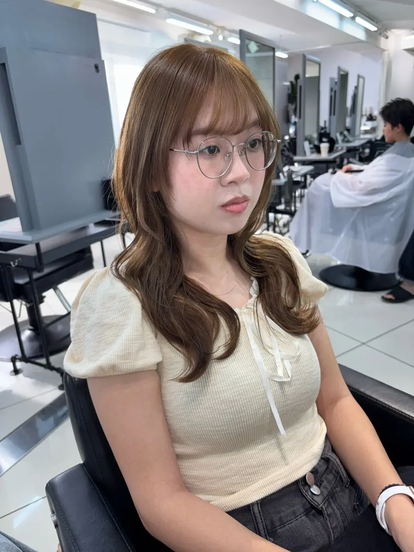 ショート カラー ヘアアレンジ カット ヘアカラー ボブ/透明感ベージュ 🫧クルミ🌟のヘアスタイル