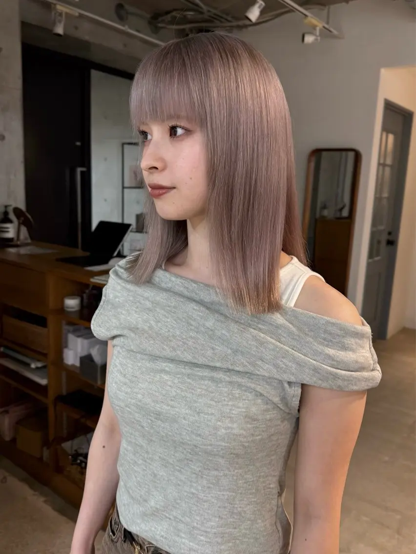 ミディアム fujita tomoeのヘアスタイル