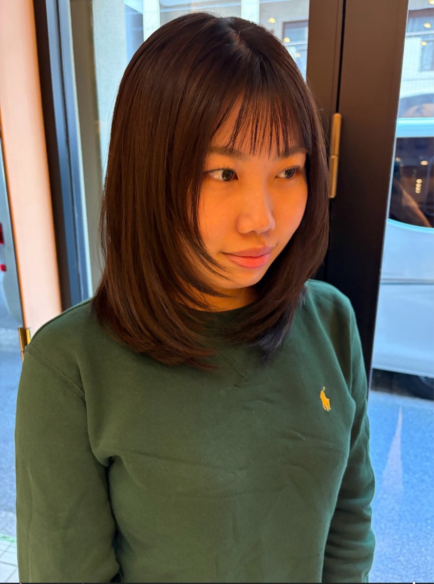 ミディアム ミディアムレイヤー レイヤーカット カット トリートメント ショート/レイヤー/ 八丁堀/nanamiのヘアスタイル