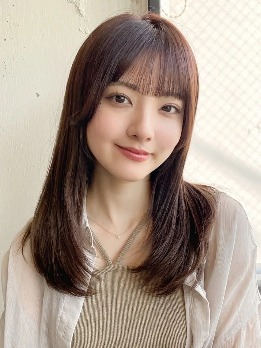 セミロング 縮毛矯正 カット 縮毛矯正 トリートメント レイヤー×髪質改善✨ 渋谷/佐藤侑哉のヘアスタイル