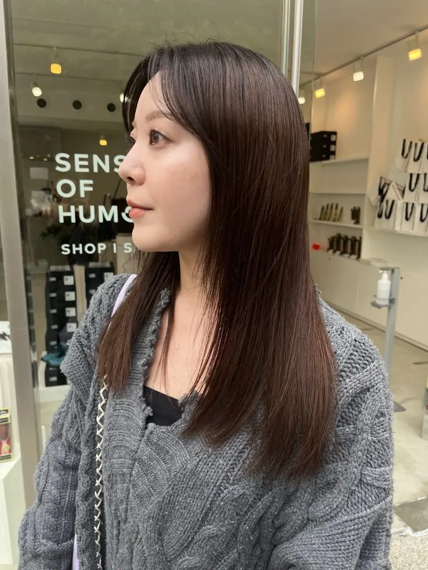 ロング カラー パーマ トリートメント ミヤギ リュウキのヘアスタイル